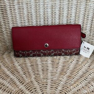 “FINAL MARKDOWN “ Coach Red and Brown Women's Wallet